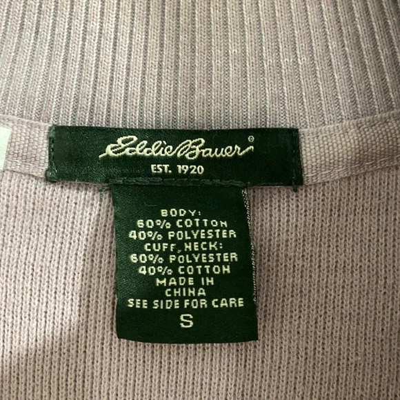 Eddie Bauer Womens Small Light Purple 1/4 Zip Pull - Picture 3 of 8
